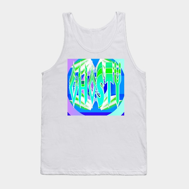 GHOSTY TEXT Tank Top by GHOSTY